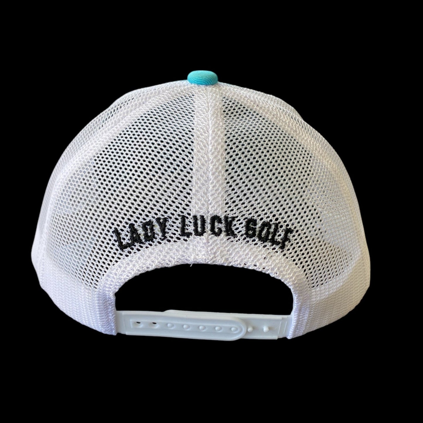 Golf Babe Trucker Hat (Aqua/White)