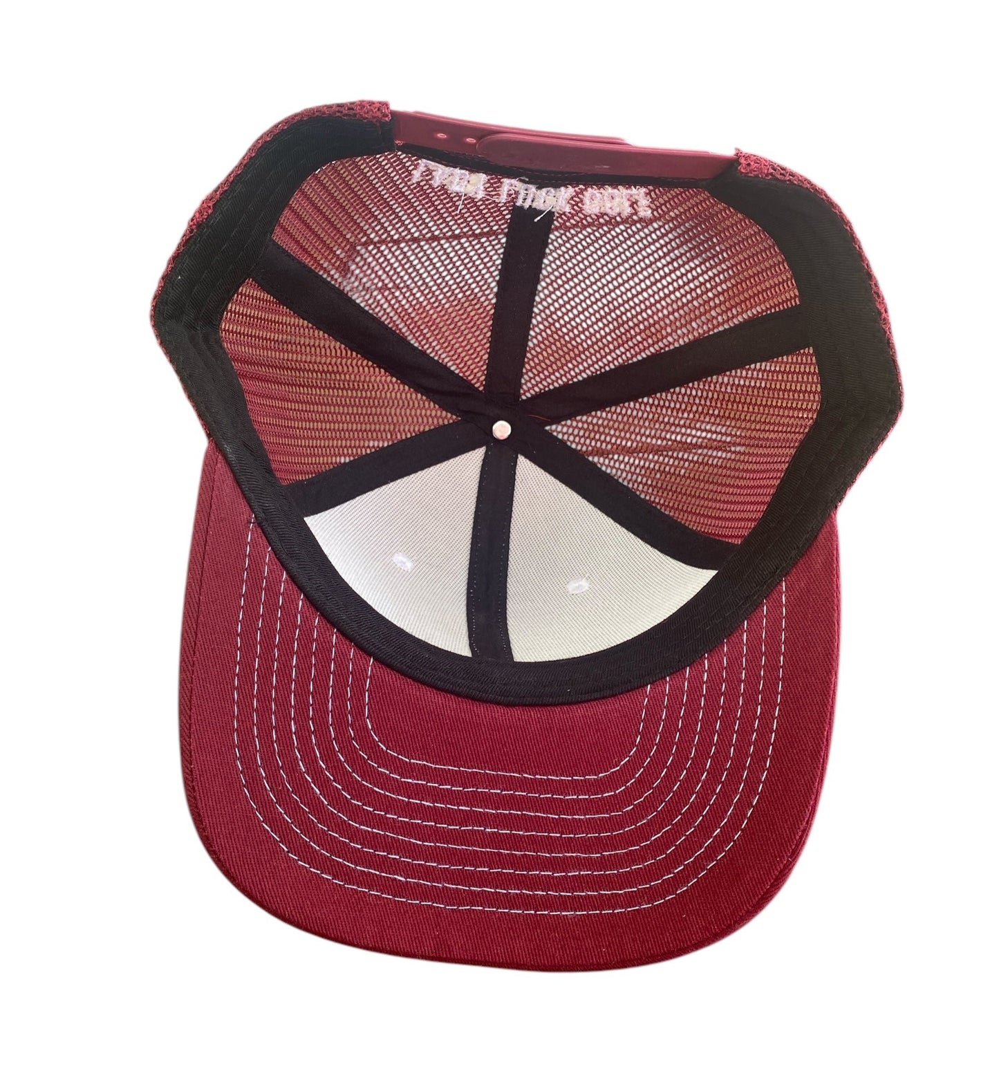 Golf Babe Trucker Hat (Dark Red/White)