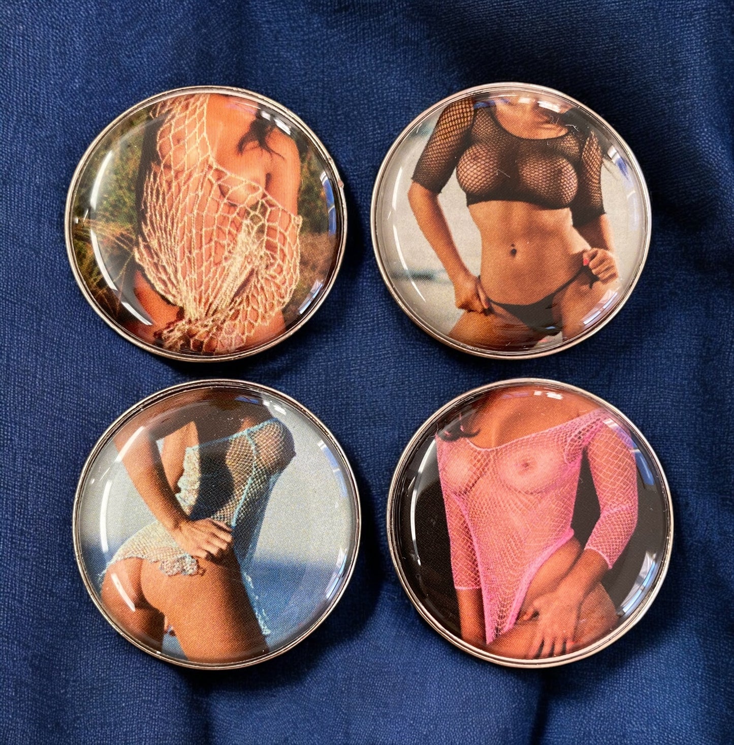 * Golf Ball Markers - FISHNET - Set of 4 (NEW)