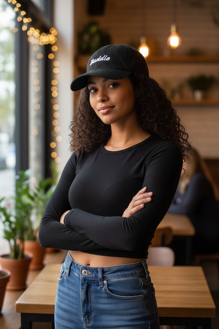 Baddie Hat - Cotton with Adjustable Strap