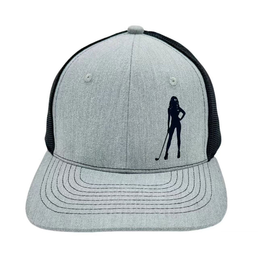 Golf Babe Trucker Hat (Heather Gray/Black)